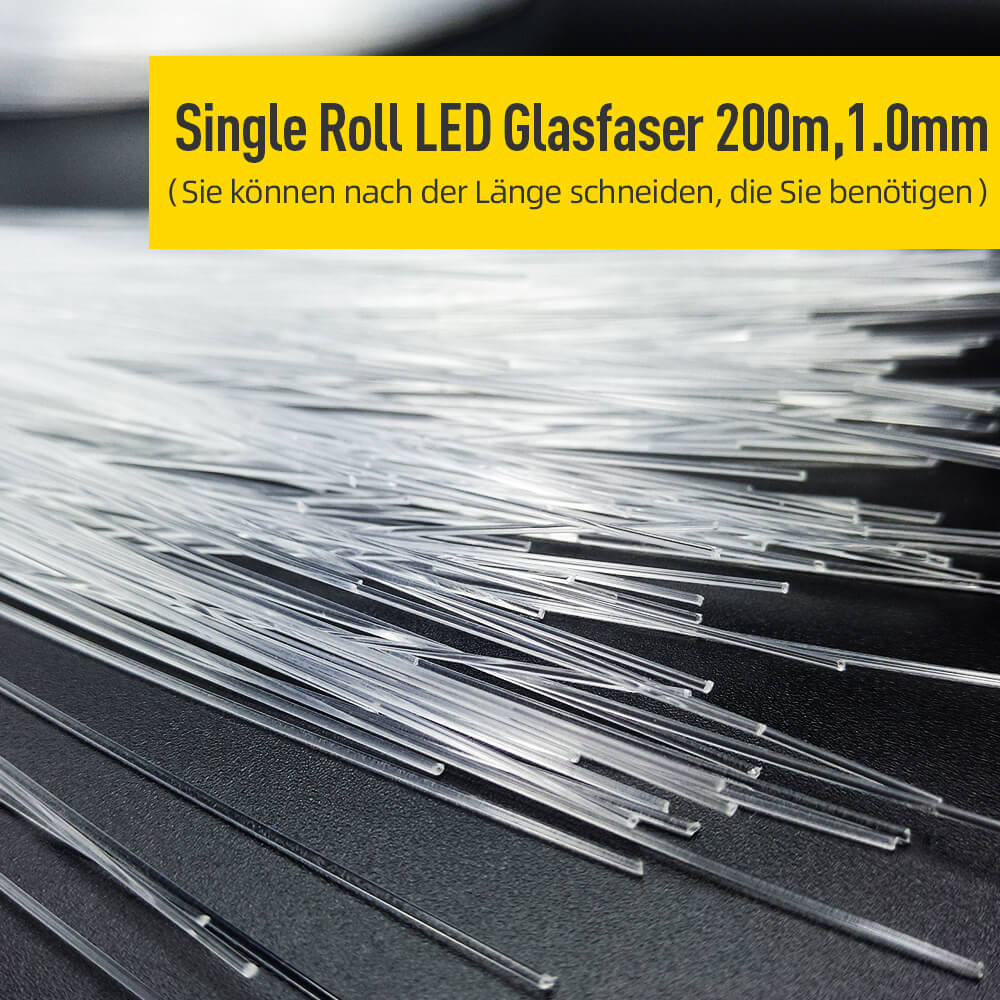 656ft(200m) LED End Glow LED Fiber Optic Lights Cable PMMA Works with LED Fiber Optic Light Engine Driver
