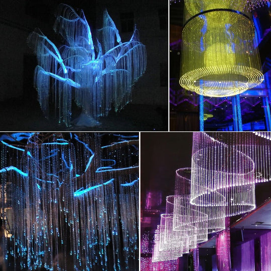 656ft(200m) LED End Glow LED Fiber Optic Lights Cable PMMA Works with LED Fiber Optic Light Engine Driver
