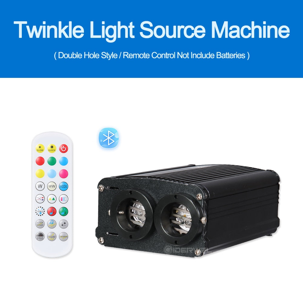 RGBW Double Hole Twinkle Smart Fiber Optic Light Pro Kit