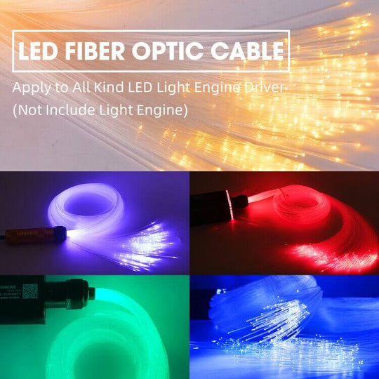 GIDERWEL Fiber Optic Cable Roll-656ft/1312ft  (200m/400m)for All Light Engine Controller