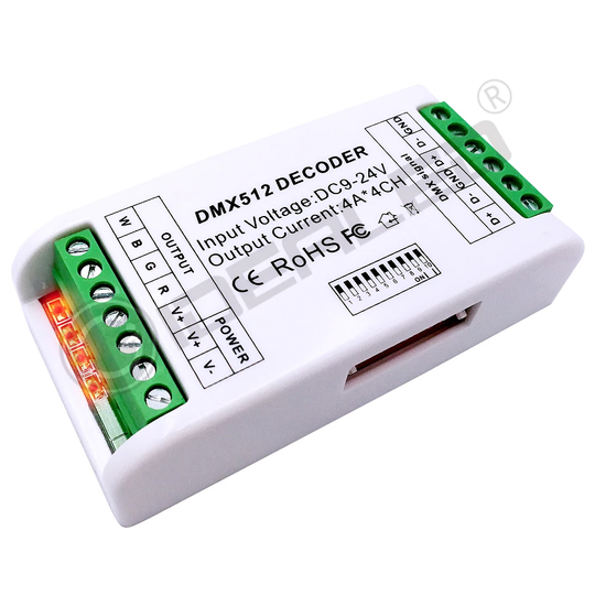 4 Channel DMX RGB decoder 4 Channel DMX512 Decoder DMX dimmer driver for led  RGB strip Controller