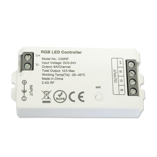 COB RGB LED Strip Controller with 4 Zones RF 2.4G Wireless Remote Control