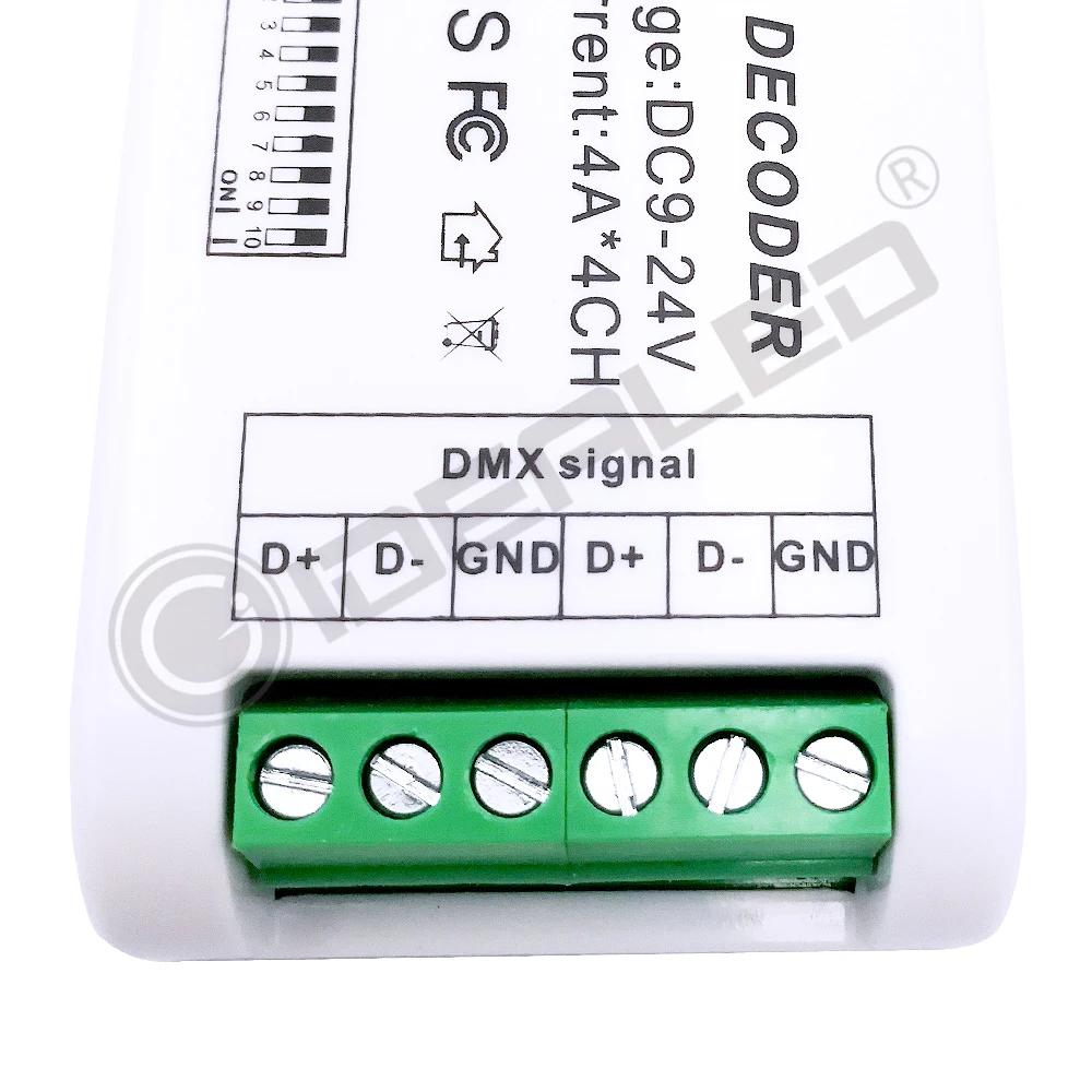 4 Channel DMX RGB decoder 4 Channel DMX512 Decoder DMX dimmer driver for led  RGB strip Controller