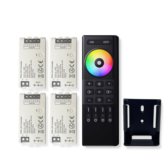 COB RGB LED Strip Controller with 4 Zones RF 2.4G Wireless Remote Control