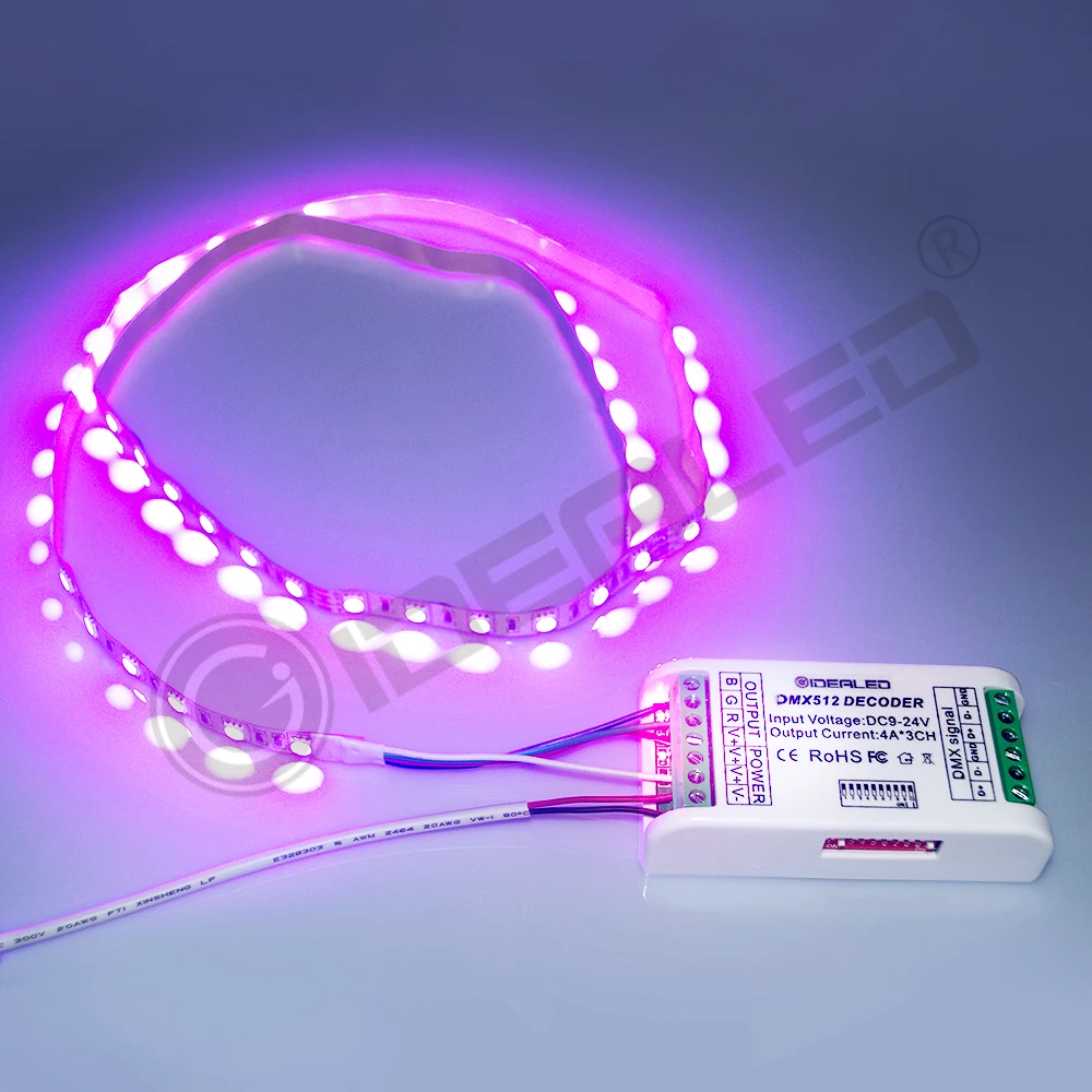 4 Channel DMX RGB decoder 4 Channel DMX512 Decoder DMX dimmer driver for led  RGB strip Controller