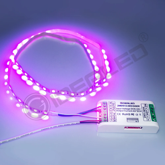 4 Channel DMX RGB decoder 4 Channel DMX512 Decoder DMX dimmer driver for led  RGB strip Controller