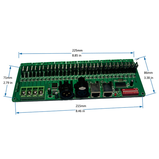 30 channel DMX decoder with XLR Dimmable LED Driver DC12-24V RGB LED Strip DMX 512 controller for 1440W RGB RGBW led strip light