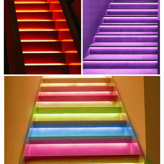 Motion Sensor Stair Light RGB Strips Kit with Main Lines