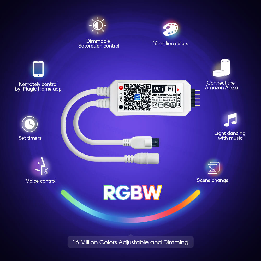 Smart WiFi RGB &RGBW LED Strip Controller