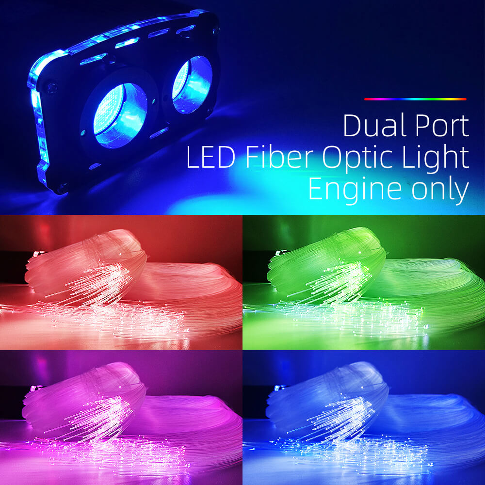 Smart Fiber Optic Light Engine Dual Port  Driver Output/ Fiber Optic Cable