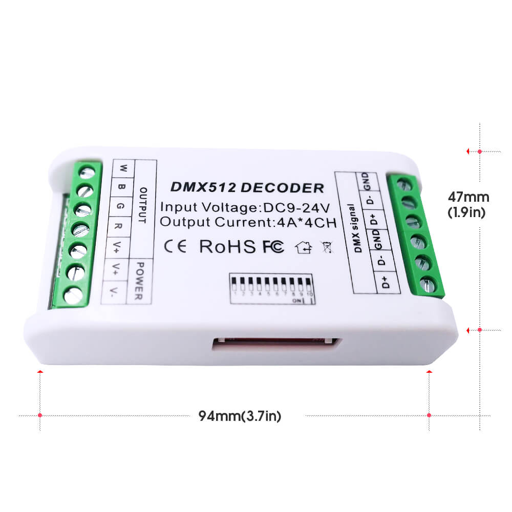 3 CH RGB DMX Decoder / 4 CH RGBW DMX Decoder