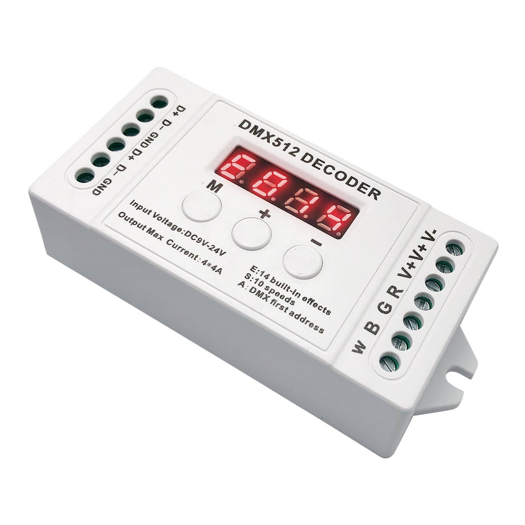 4 CH RGBW DMX Decoder with Digital display for RGB/RGBW LED strip ...
