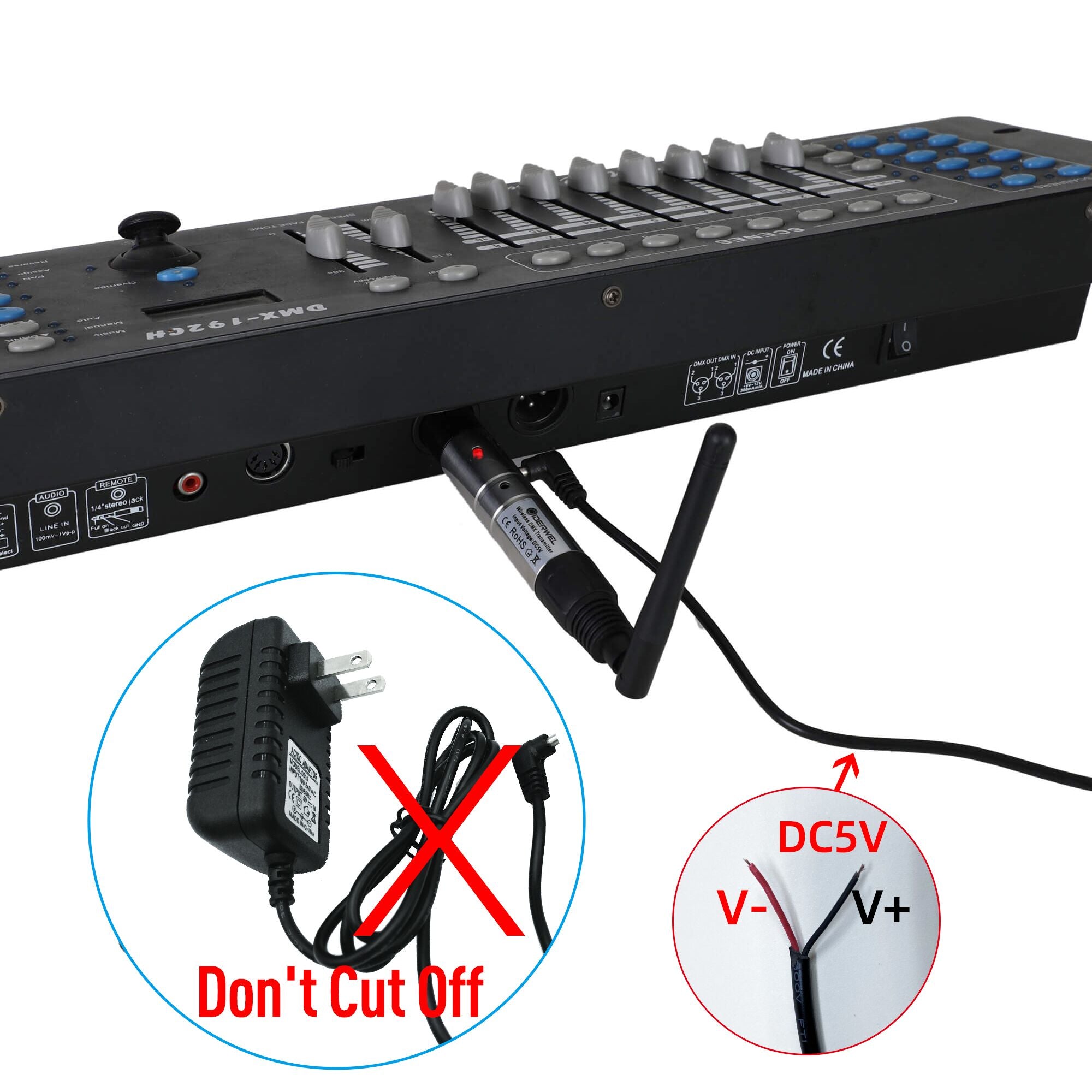 GIDERWEL 2.4G Wireless DMX Receiver & Transmitter GIDERWEL 2.4G Wireless DMX Receiver & Transmitter