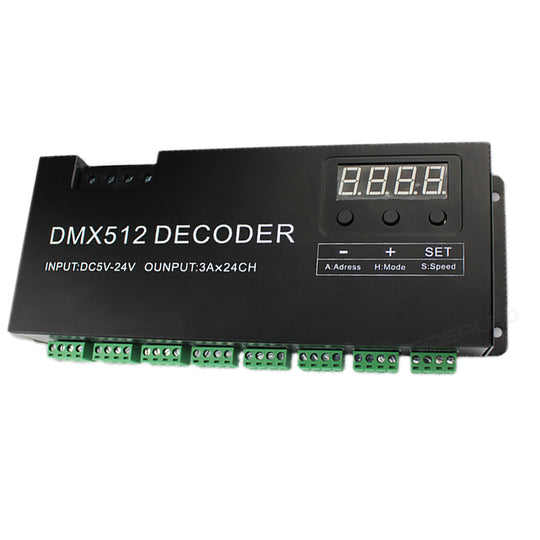 24CH DMX Decoder with Digital display for LED Lights