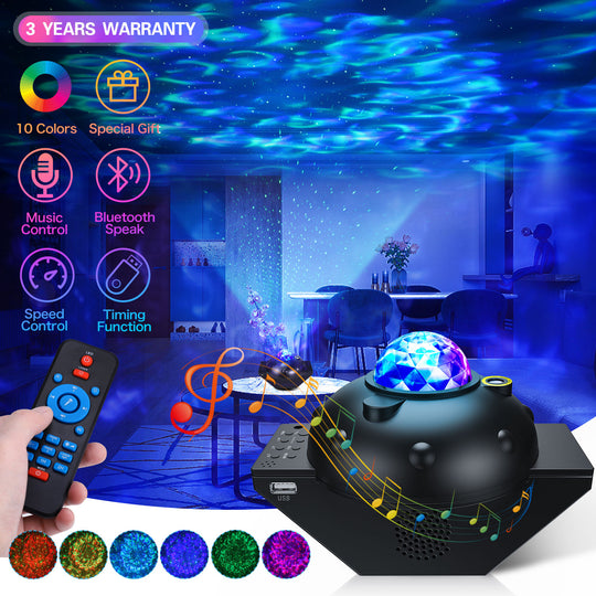 LED Star Galaxy Projector Light with Bluetooth Speaker