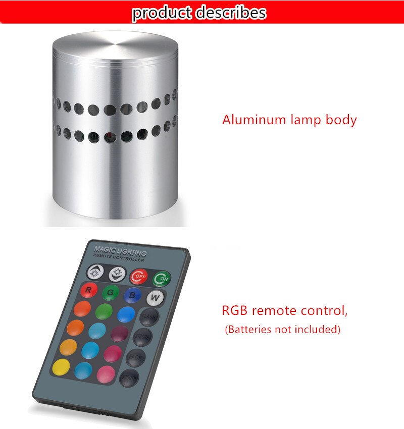 Aluminum Remote Control Lamps, Wall Lamp Led Remote Control